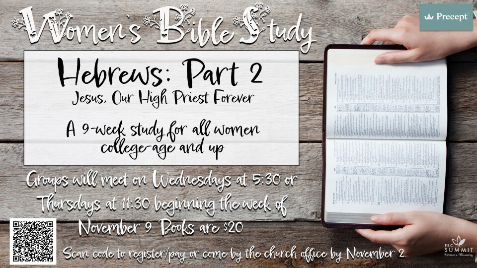 Women's Bible Study: "Hebrews Part 2"