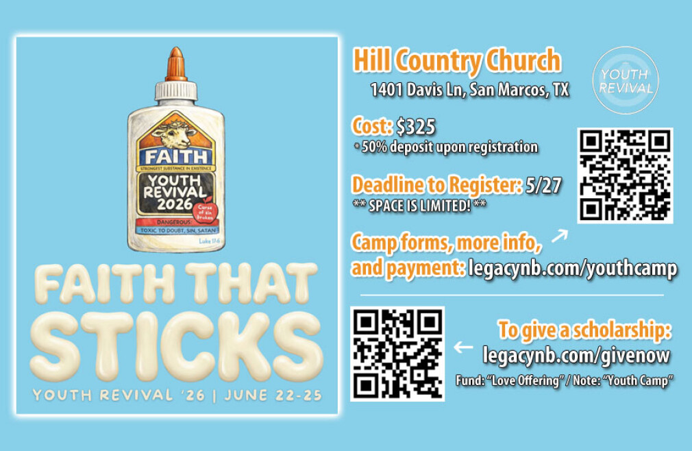 YOUTH REVIVAL CAMP 2026: Faith That Sticks