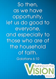 Building on the Vision:  We are Blessed to Bless Others