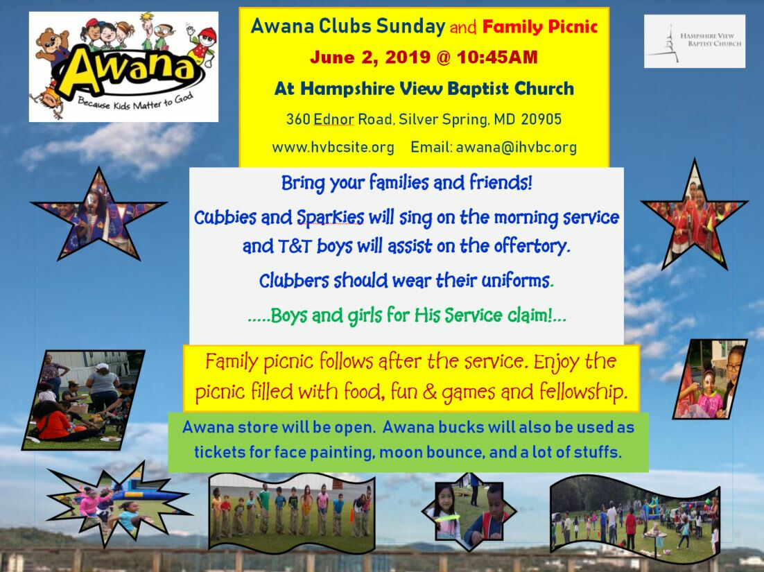 Awana Clubs Sunday and Family Picnic