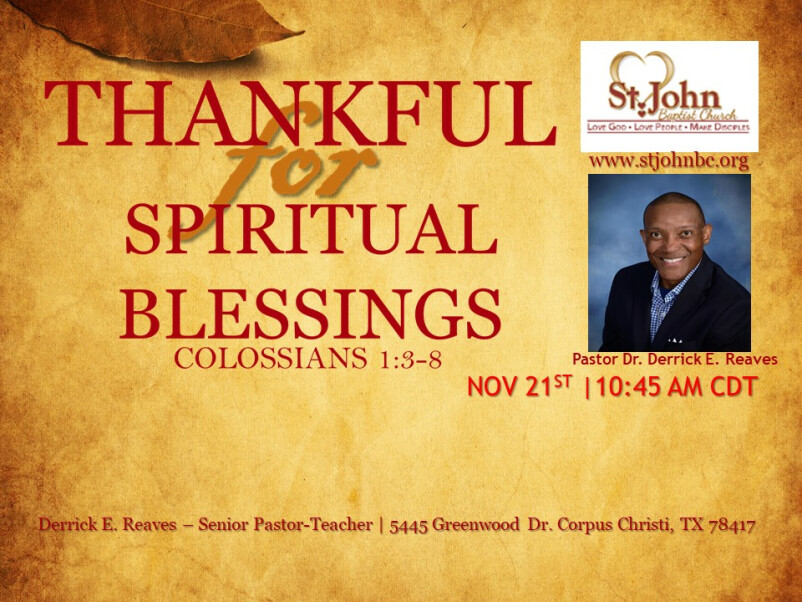 Thankful for Spiritual Blessings