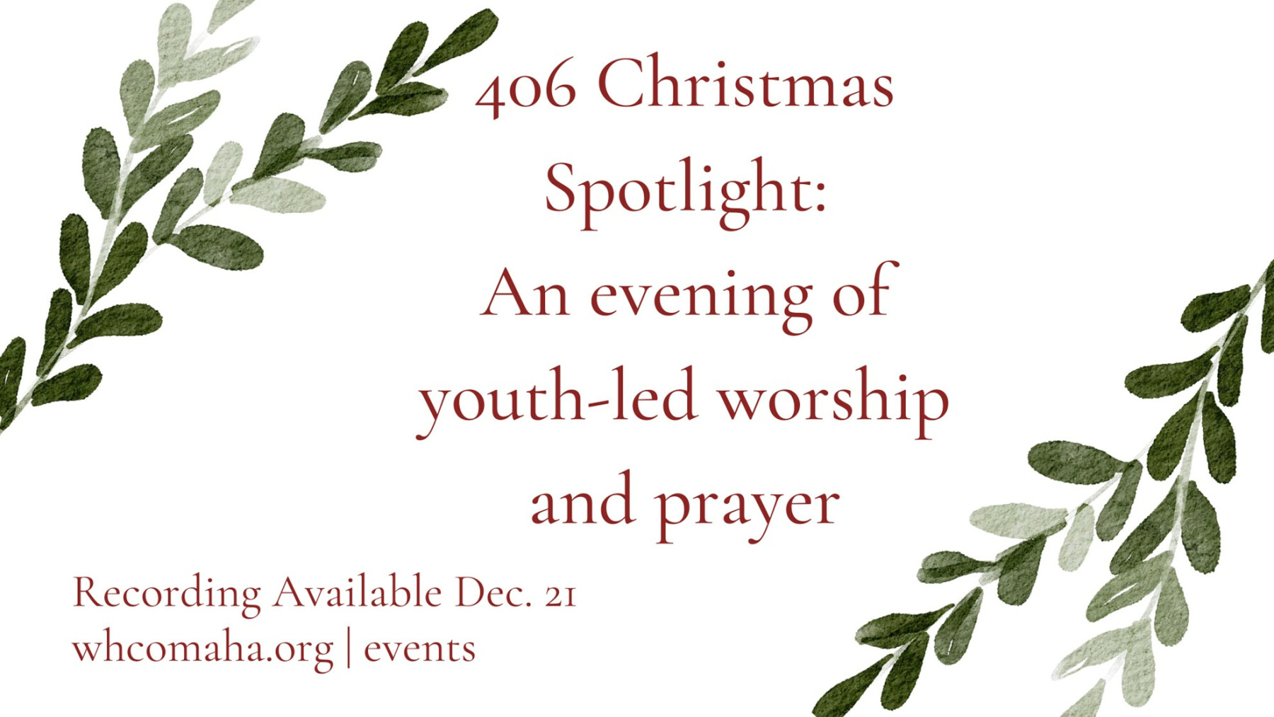406 Youth Christmas Spotlight (Recorded)