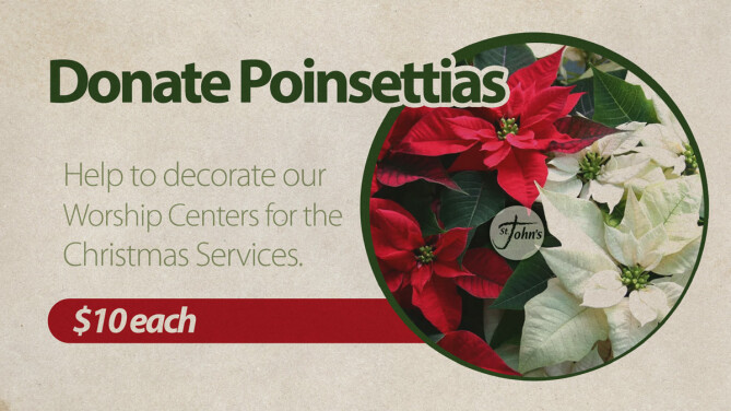 Donate Poinsettias for Worship Centers