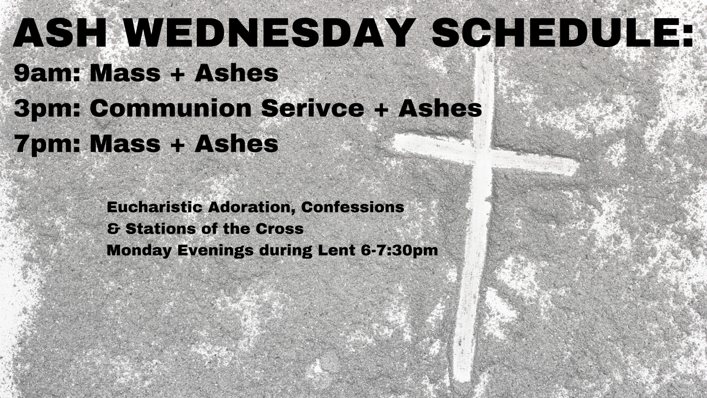 Ash Wednesday Schedule 2023