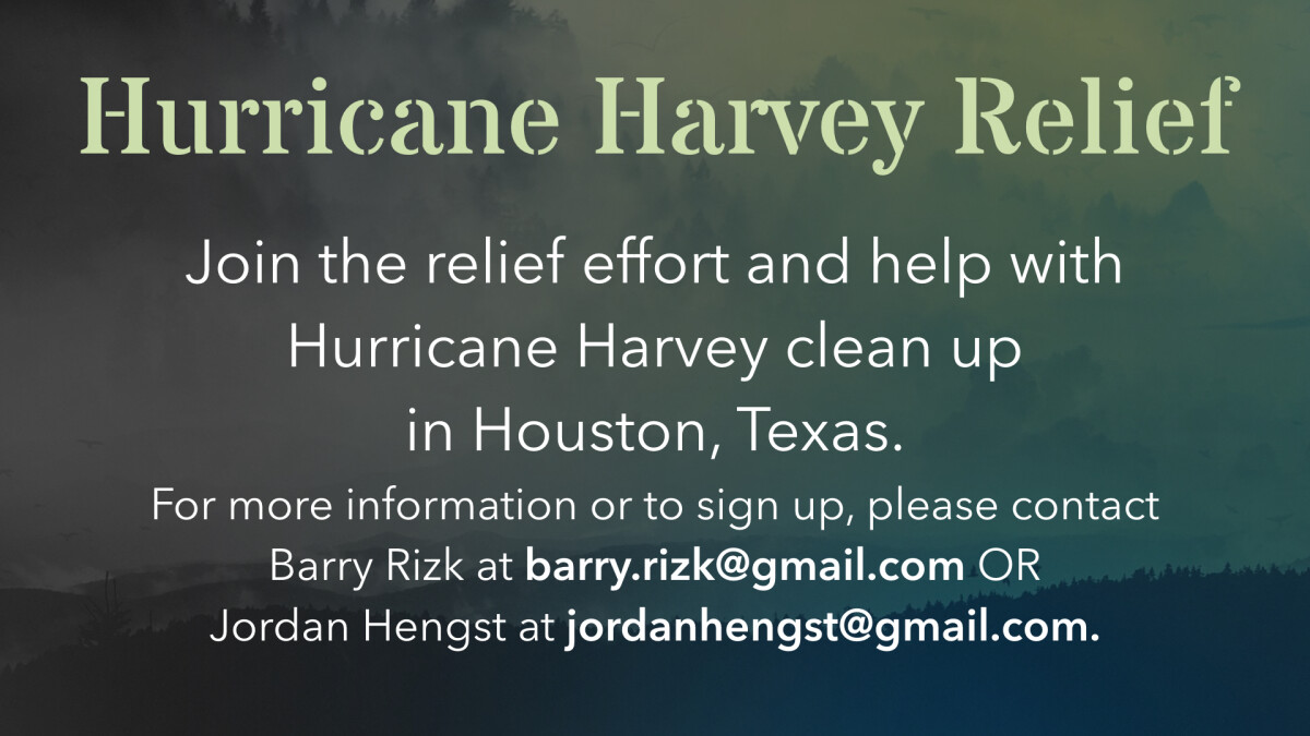 OUTREACH OPPORTUNITY: Hurricane Harvey Relief