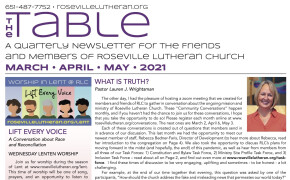 Table Newsletter March-April-May 2021