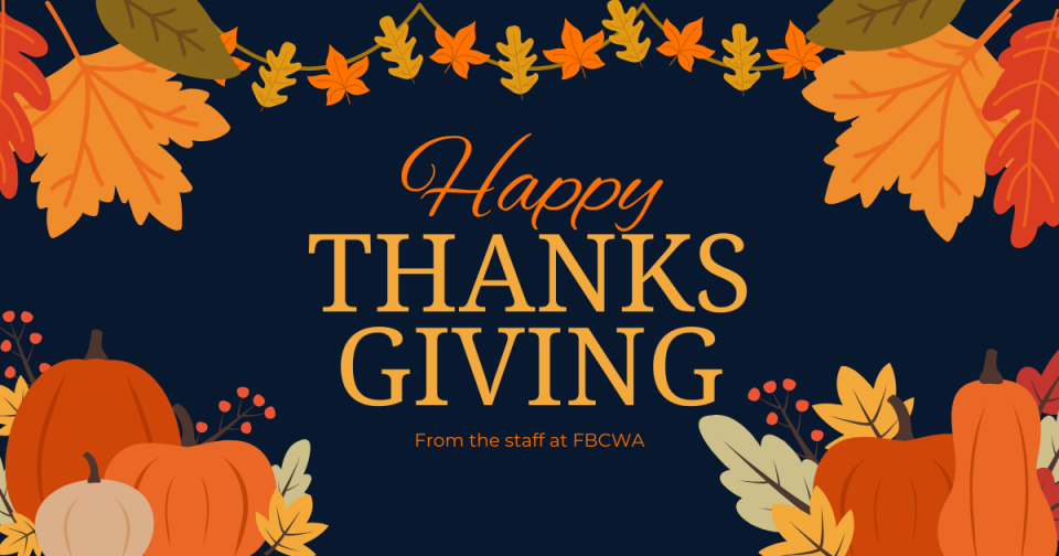 Holiday Schedule - Church Office Closed