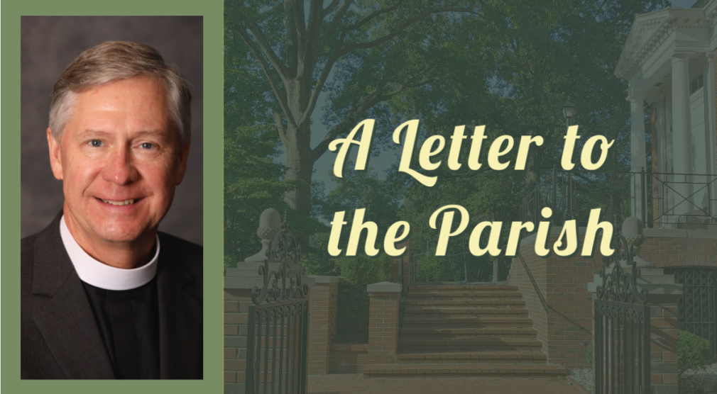 A Letter to the Parish from the Rev. David Hodges