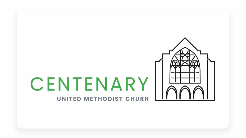 Logo with church building