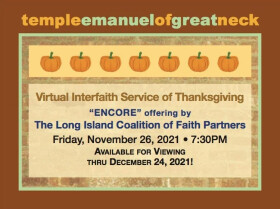 Virtual Interfaith Service of Thanksgiving
