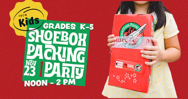 Shoebox Packing & Pizza Party