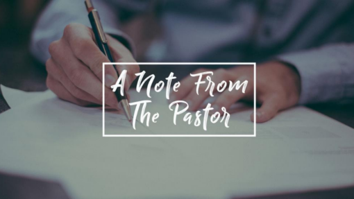A Note from Pastor Kevin  December 2021