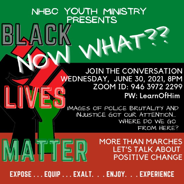 Youth Ministry Presents "Now What" Conversation Zoom 