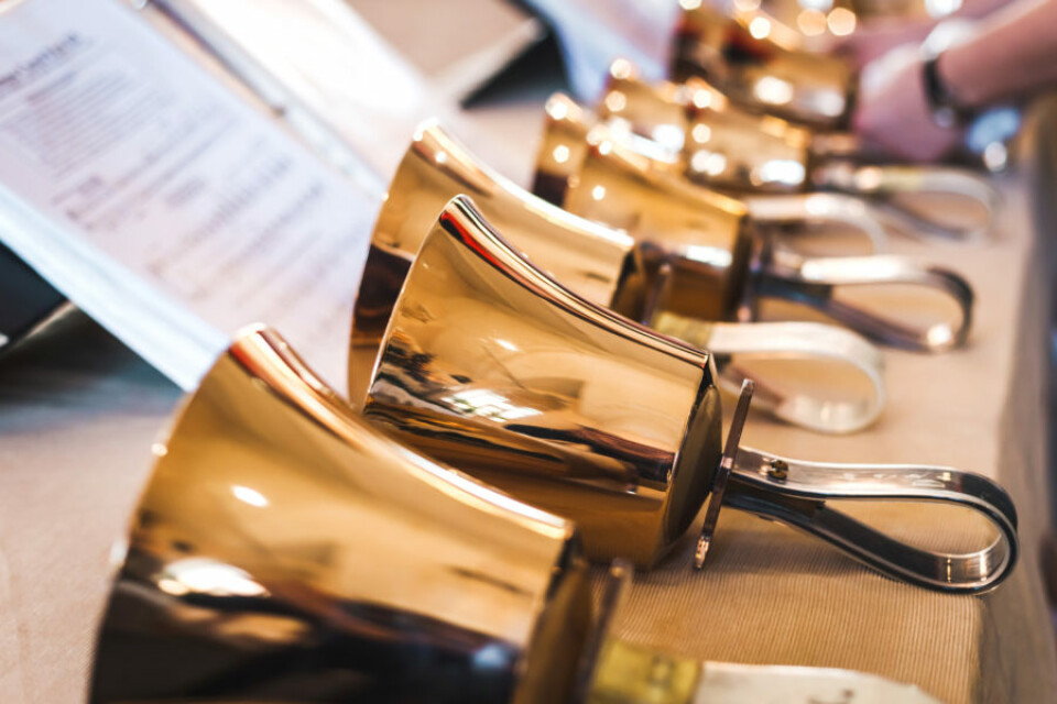 Unity Handbell Choir rehearsal