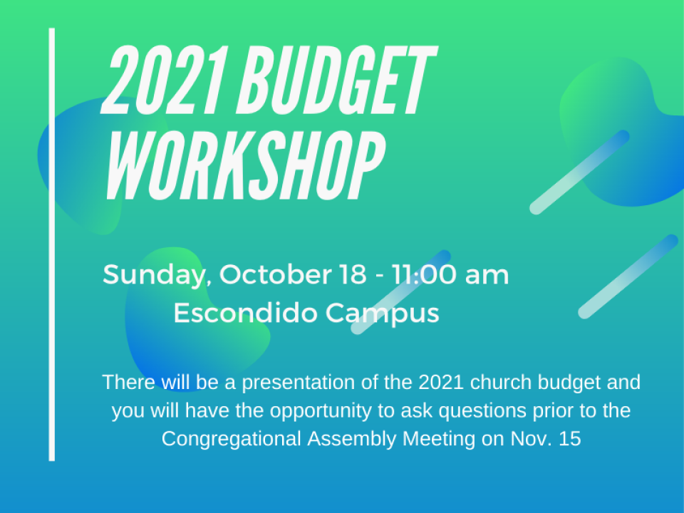 2021 Budget Workshop