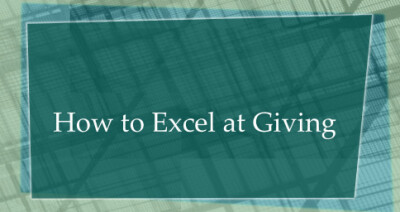 How to Excel at Giving