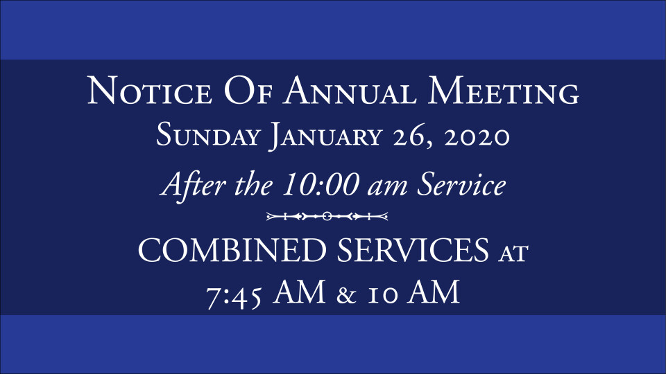 Parish Annual Meeting 