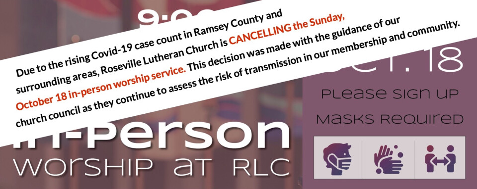 In Person Worship - Cancelled