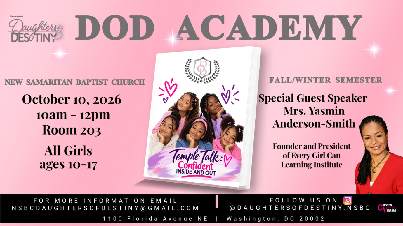 Daughters of Destiny - DOD Academy - Temple Talk; Confident Inside and Out