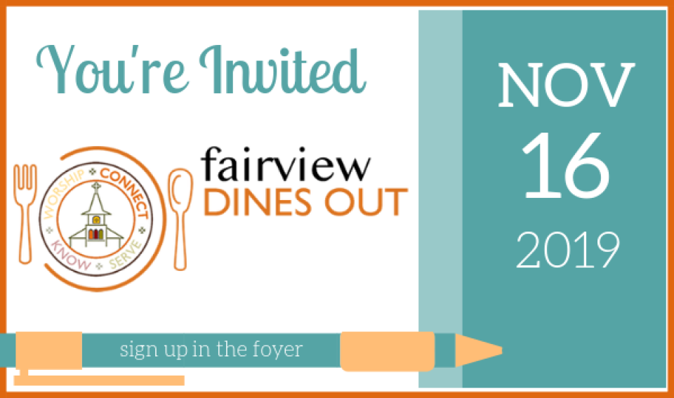 Fairview Dines Out - November 2019