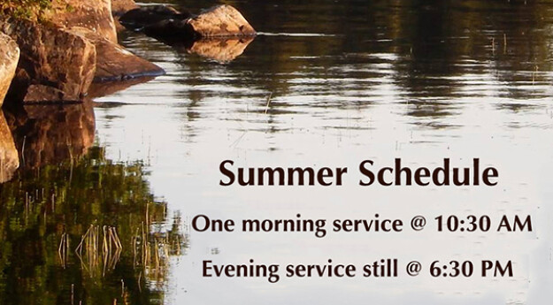 Summer Worship Schedule