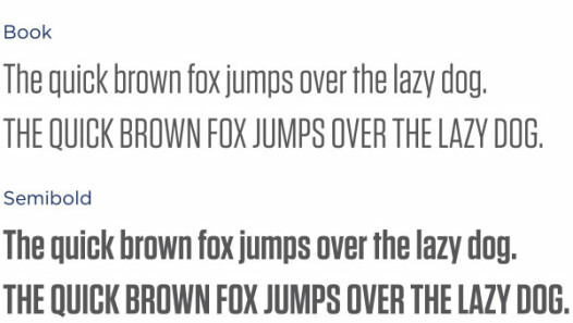Tungsten font example
