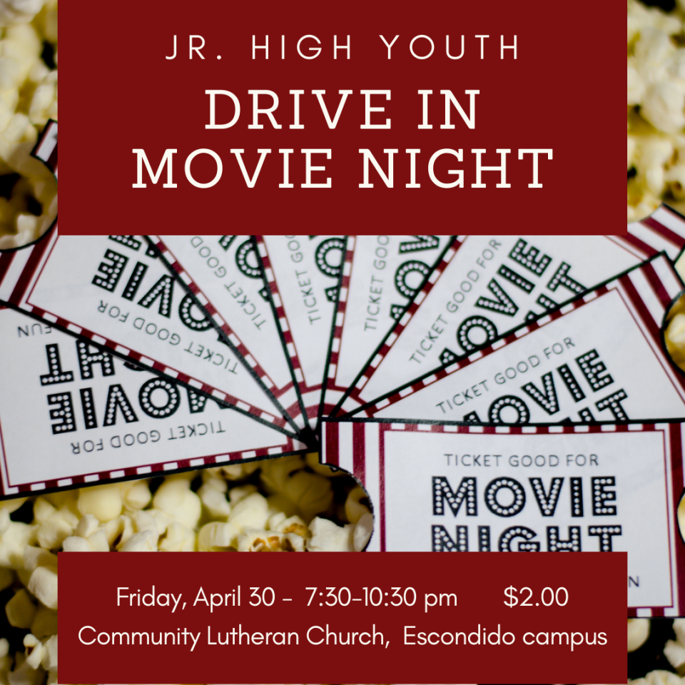 Jr. High Drive-In Movie Night
