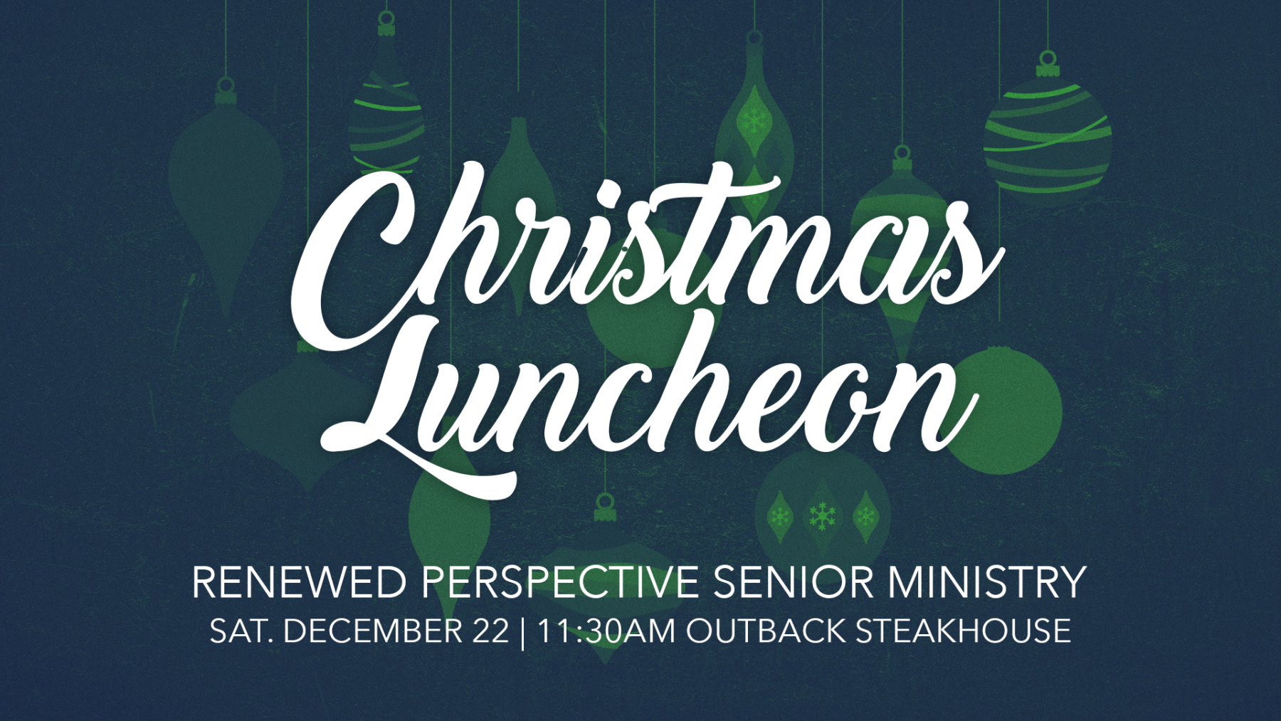 Renewed Perspective Holiday Luncheon Fellowship