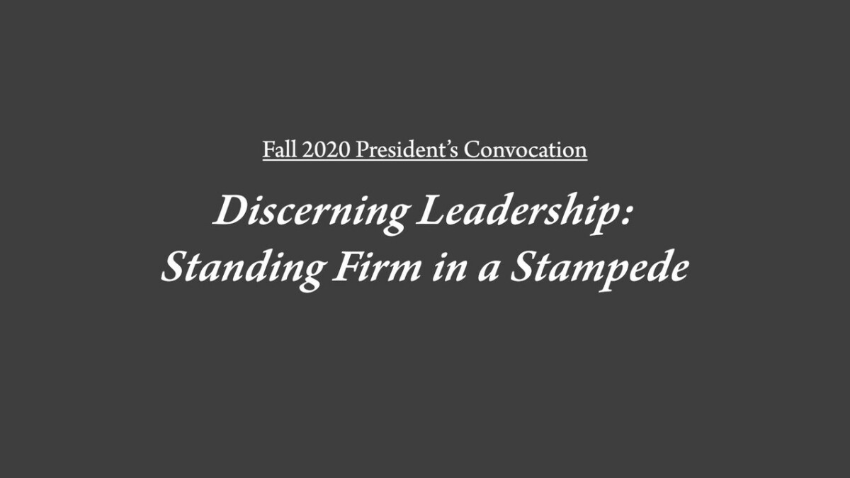 Fall 2020 President's Convocation | Jeff Iorg