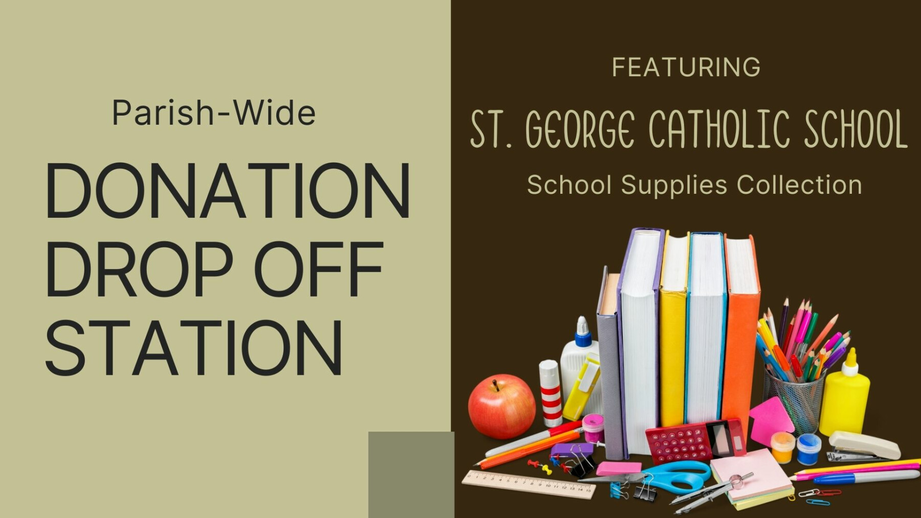 Parish-Wide Donation Drop Off Station