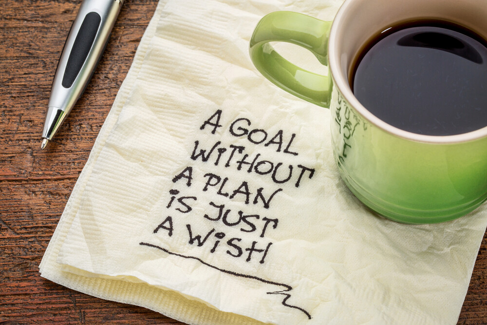 a-goal-without-a-plan-is-just-a-wish-memo-on-napkin-with-coffee-cup