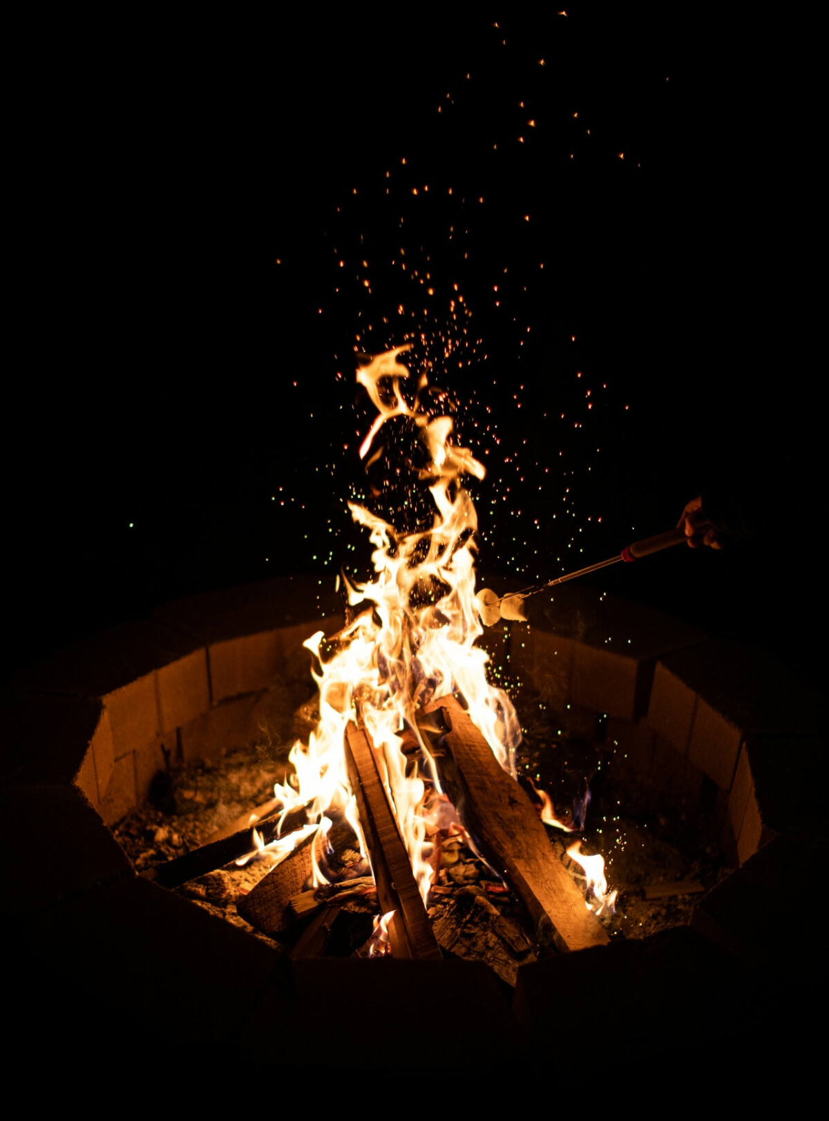 Men's ministry hangout and bonfire