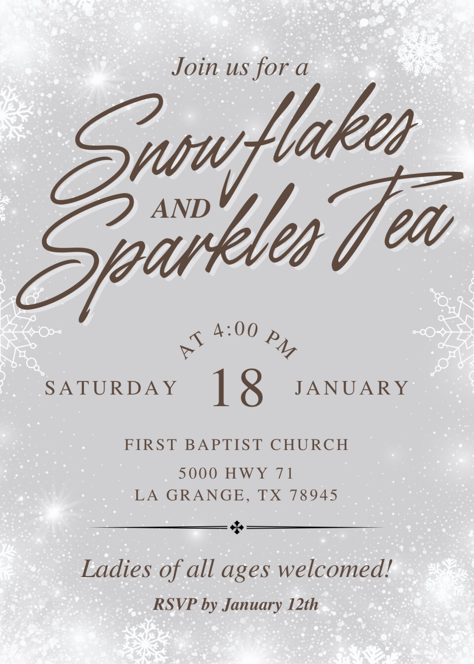 Snowflakes & Sparkles Tea