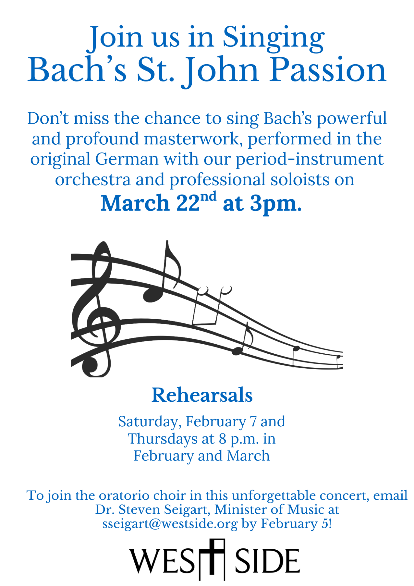 Come Sing Bach's St. John Passion