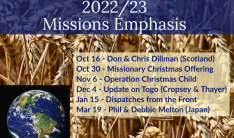 Missions Events Fall-Winter 2022-2023