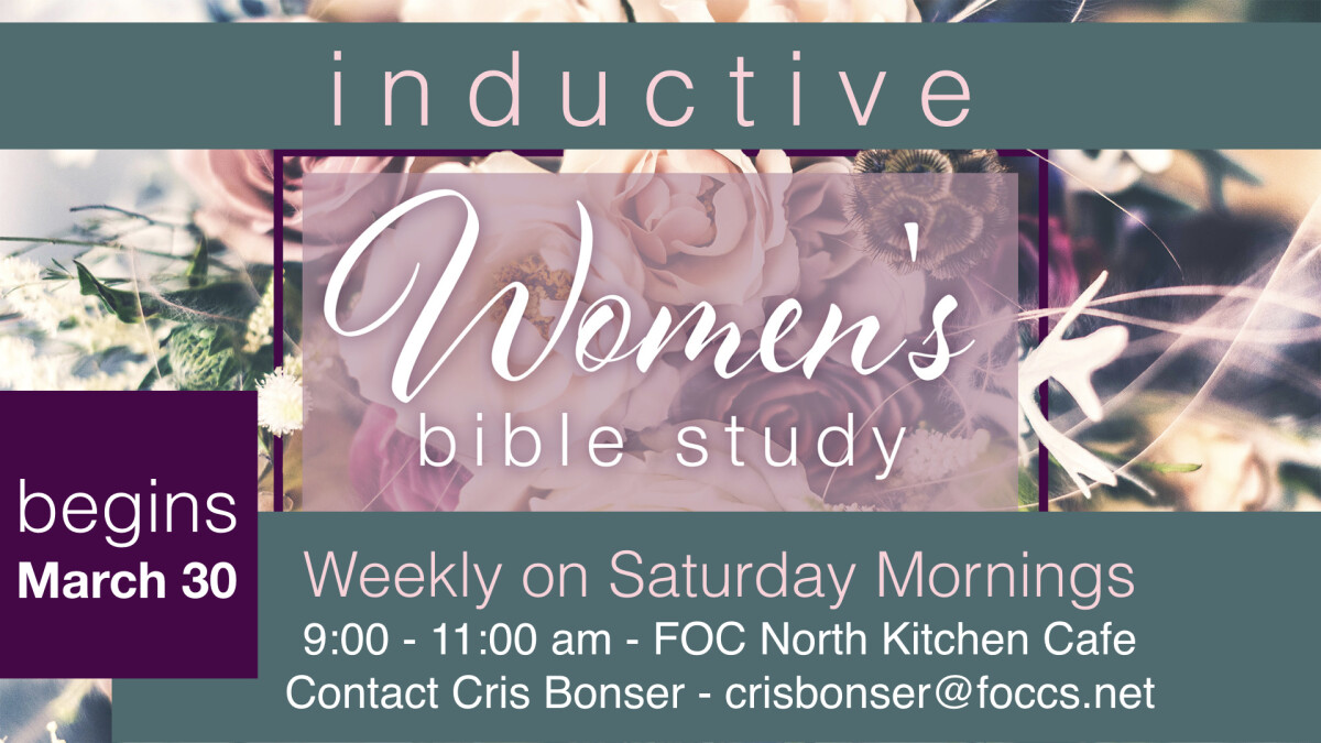 Women's Ministry - Saturday Morning Inductive Bible Study