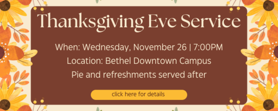 Thanksgiving Eve Service
