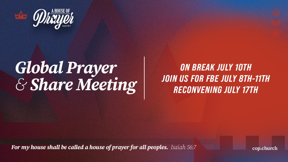 Global Prayer and Share Meeting On Break