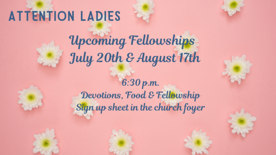 Ladies Wednesday Evening Fellowship