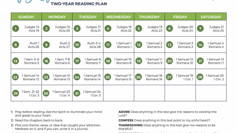 August 2021: All-Church Reading Plan