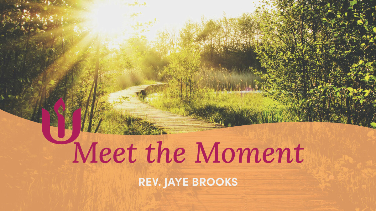 Sunday Worship Service: Meet the Moment, led by Rev. Jaye Brooks