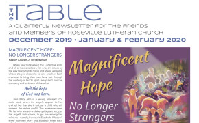 Table Newsletter Dec 2019, Jan-Feb 2020