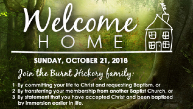 Welcome Home: Membership Sunday 2018