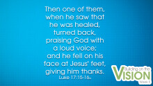 Building on the Vision:  A Life of Thankfulness