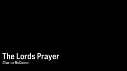 The Lord's Prayer Sermon