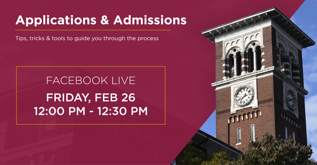 Facebook Live: Applications & Admissions