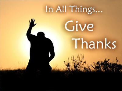 Give Thanks... In All Things