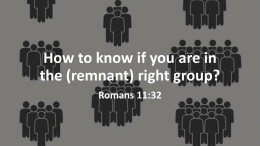 How to know if you are in (The Remnant) right group?