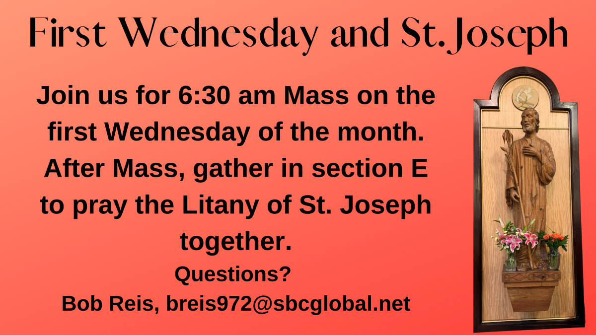 First Wednesday and St. Joseph
