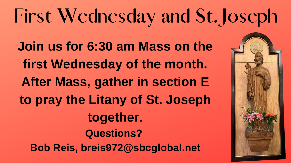 First Wednesday and St. Joseph All Saints Catholic Community